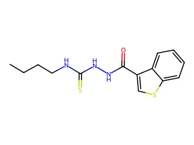 2-(1-benzothien-3-ylcarbonyl)-N-butylhydrazinecarbothioamide structure