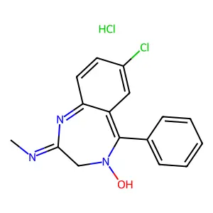 Chlordiazepoxide hydrochloride structure