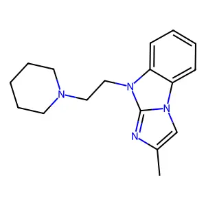 2-Methyl-4-(2-piperidin-1-ylethyl)imidazo[1,2-a]benzimidazole structure
