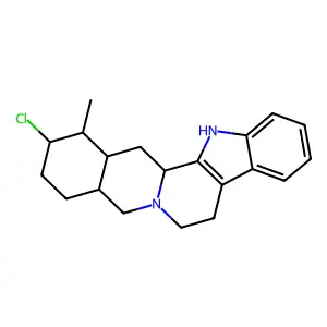 Yohimban, 17-beta-chloro-16-alpha-methyl- structure