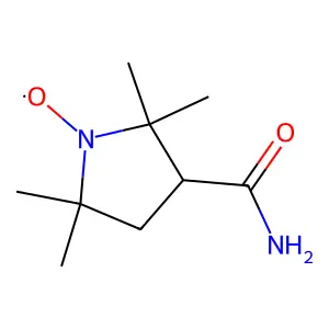 1-Hydroxy-2,2,5,5-tetramethylpyrrolidine-3-carboxamide structure