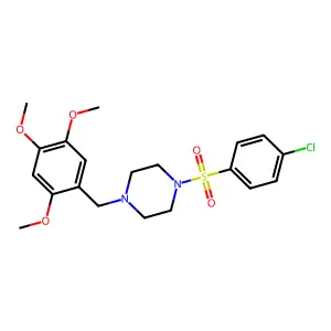 1-[(4-Chlorophenyl)sulfonyl]-4-(2,4,5-trimethoxybenzyl)piperazine structure