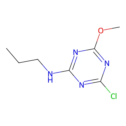 2-Chloro-4-n-propylamino-6-methoxy-sym-triazine structure