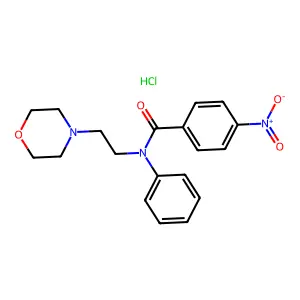 Benzanilide, N-(2-morpholinoethyl)-4-nitro-, hydrochloride structure