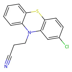 2-Chloro-10H-phenothiazine-10-propanenitrile structure