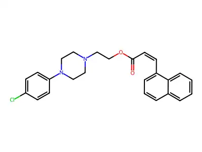 2-[4-(4-Chlorophenyl)piperazin-1-yl]ethyl 3-naphthalen-1-ylprop-2-enoate structure