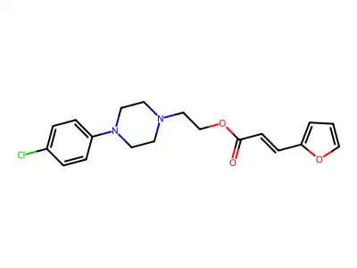2-[4-(4-Chlorophenyl)piperazin-1-yl]ethyl 3-(furan-2-yl)prop-2-enoate structure