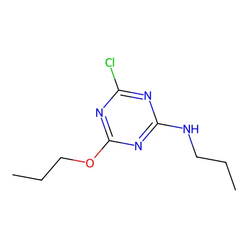 4-chloro-6-propoxy-N-propyl-1,3,5-triazin-2-amine structure