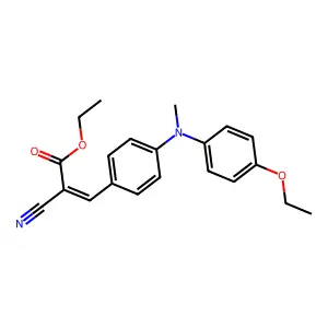 Ethyl 2-cyano-3-[4-[(4-ethoxyphenyl)methylamino]phenyl]-2-propenoate structure