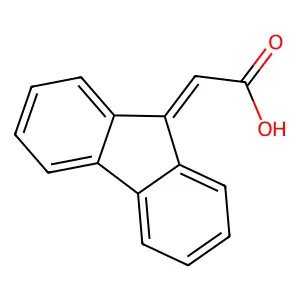 9H-Fluoren-9-ylideneacetic acid structure