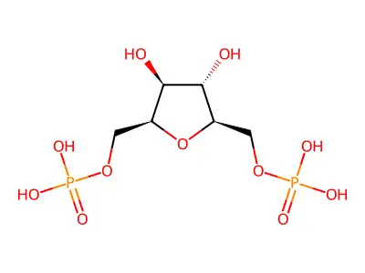 2,5-Anhydro-D-glucitol-1,6-diphosphate structure