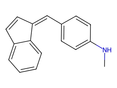 4-(inden-1-ylidenemethyl)-N-methylaniline structure