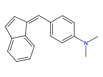 4-(inden-1-ylidenemethyl)-N,N-dimethylaniline structure