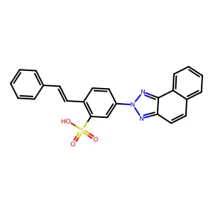 5-Benzo[e]benzotriazol-2-yl-2-(2-phenylethenyl)benzenesulfonic acid structure