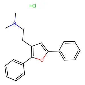 2-(2,5-Diphenylfuran-3-yl)-N,N-dimethylethan-1-amine--hydrogen chloride (1/1) structure