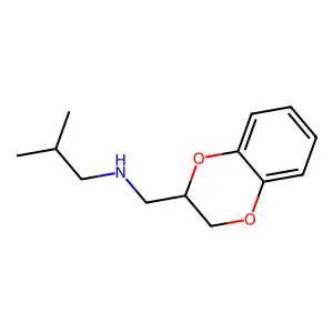 1,4-Benzodioxan-2-methylamine, N-isobutyl- structure