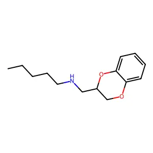 1,4-Benzodioxan-2-methylamine, N-pentyl- structure