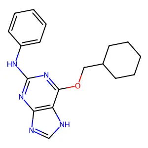 2-Anilino-6-cyclohexylmethoxypurine structure