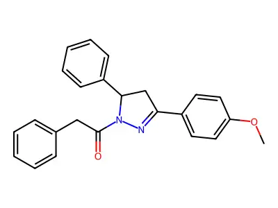 1-[5-(4-Methoxyphenyl)-3-phenyl-3,4-dihydropyrazol-2-yl]-2-phenylethanone structure