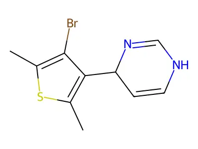 6-(4-Bromo-2,5-dimethyl-3-thienyl)-1,6-dihydropyrimidine structure