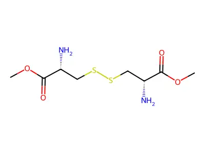 Methyl 2-amino-3-[(2-amino-3-methoxy-3-oxopropyl)disulfanyl]propanoate structure