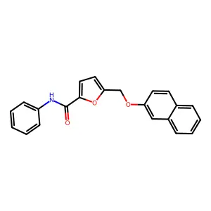 5-(naphthalen-2-yloxymethyl)-N-phenylfuran-2-carboxamide structure