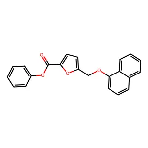 Phenyl 5-[(1-naphthyloxy)methyl]-2-furoate structure