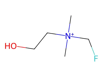 2-Fluoro-N,N,N-trimethylethan-1-aminium structure