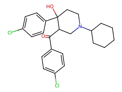 3-(4-Chlorobenzoyl)-4-(4-chlorophenyl)-1-cyclohexylpiperidin-4-ol structure