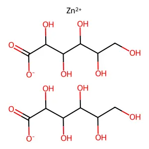 Bis(D-gluconato-O1,O2)zinc structure