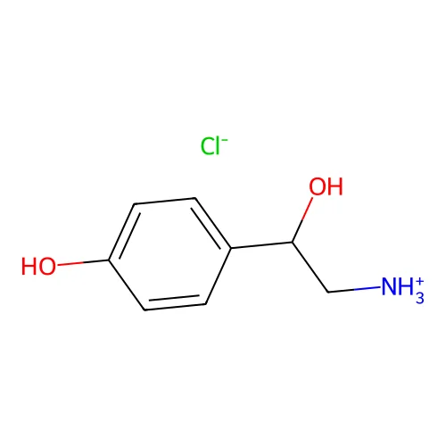 1-(4-Hydroxyphenyl)-2-aminoethanol hydrochloride structure