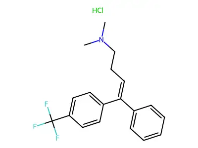 (Z)-N,N-dimethyl-4-phenyl-4-[4-(trifluoromethyl)phenyl]but-3 structure