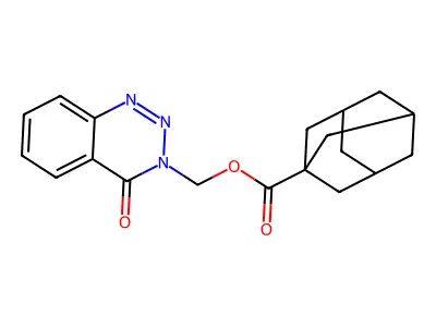 (4-Oxo-1,2,3-benzotriazin-3-yl)methyl adamantane-1-carboxylate structure
