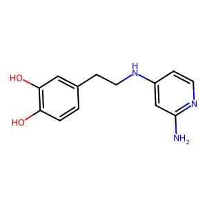 4-(2-((3-Amino-4-pyridyl)amino)ethyl)catechol structure