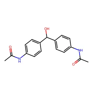 N,N'-diacetyl-4,4'-hydroxymethylenedianiline structure