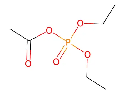 Acetic acid, anhydride with diethyl hydrogen phosphate structure
