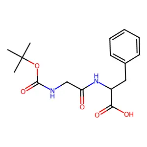 tert-Butyloxycarbonyl-glycylphenylalanine structure