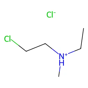 Methyl-ethyl-beta-chloroethylamine hydrochloride structure