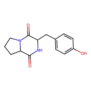 Cyclo(L-Pro-L-Tyr) structure