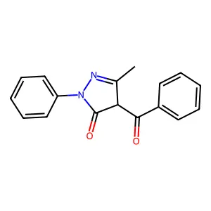 1-Phenyl-3-methyl-4-benzoyl-5-pyrazolone structure