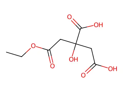 Monoethyl citrate structure