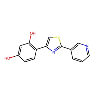 4-[2-(Pyridin-3-yl)-1,3-thiazol-4-yl]benzene-1,3-diol structure