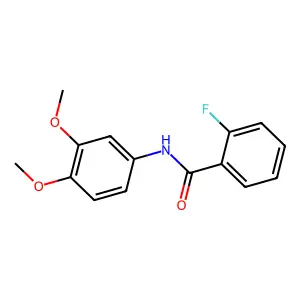 N-(3,4-dimethoxyphenyl)-2-fluorobenzamide structure