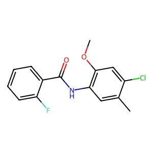 N-(4-chloro-2-methoxy-5-methylphenyl)-2-fluorobenzamide structure