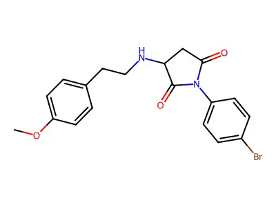 1-(4-Bromophenyl)-3-[2-(4-methoxyphenyl)ethylamino]pyrrolidine-2,5-dione structure
