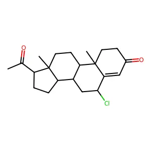 6beta-Chloro-9beta,10alpha-pregn-4-ene-3,20-dione structure