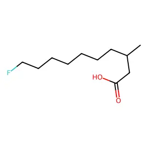10-Fluoro-3-methyldecanoic acid structure