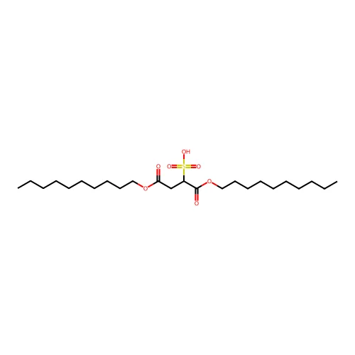 Butanedioic acid, 2-sulfo-, 1,4-didecyl ester structure
