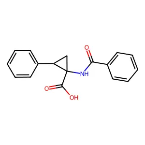 1-(Benzoylamino)-2-phenylcyclopropanecarboxylic acid structure