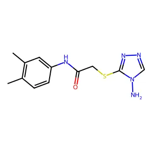 2-[(4-amino-1,2,4-triazol-3-yl)sulfanyl]-N-(3,4-dimethylphenyl)acetamide structure